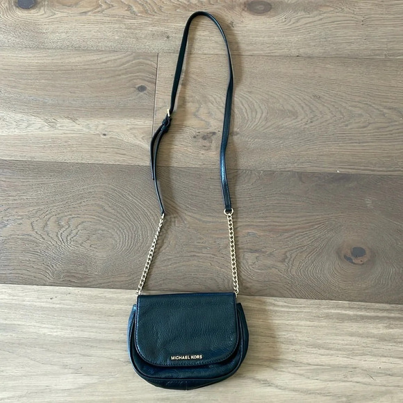 Michael Kors Small Black Leather Crossbody Bag - Picture 1 of 10